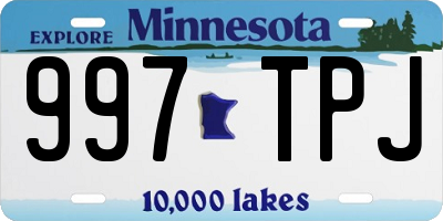MN license plate 997TPJ