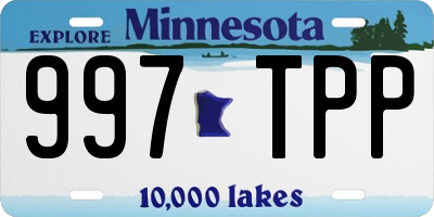 MN license plate 997TPP