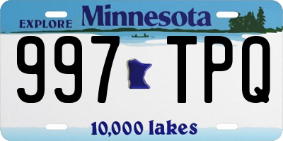 MN license plate 997TPQ