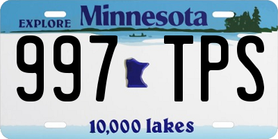 MN license plate 997TPS