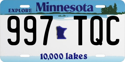 MN license plate 997TQC
