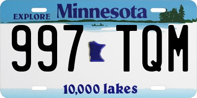 MN license plate 997TQM