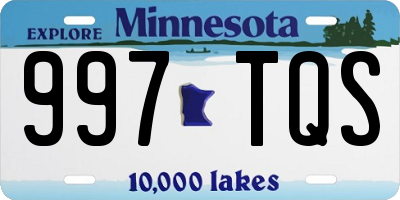 MN license plate 997TQS