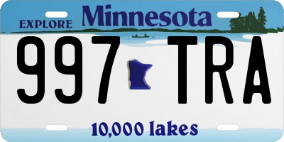 MN license plate 997TRA