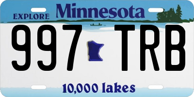 MN license plate 997TRB