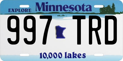 MN license plate 997TRD