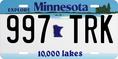 MN license plate 997TRK