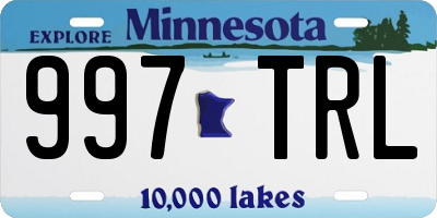 MN license plate 997TRL