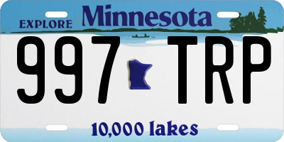 MN license plate 997TRP