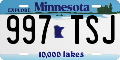 MN license plate 997TSJ