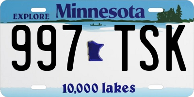 MN license plate 997TSK