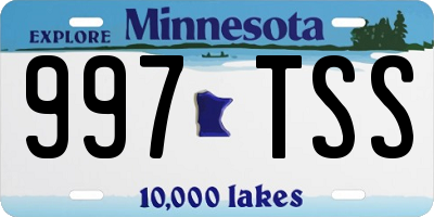 MN license plate 997TSS