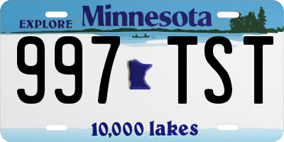 MN license plate 997TST