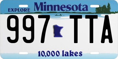 MN license plate 997TTA