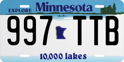MN license plate 997TTB