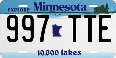 MN license plate 997TTE