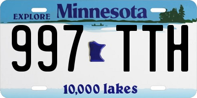 MN license plate 997TTH