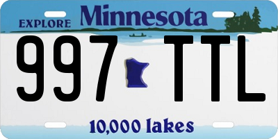 MN license plate 997TTL