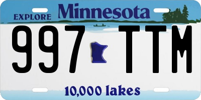 MN license plate 997TTM