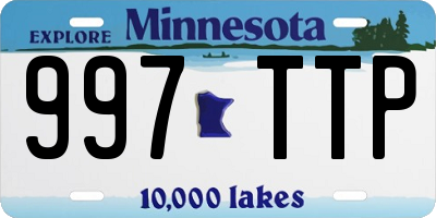 MN license plate 997TTP