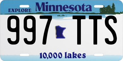 MN license plate 997TTS