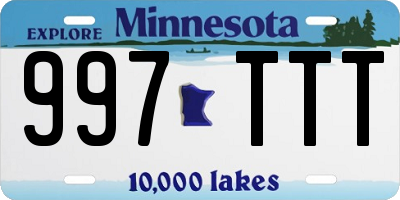 MN license plate 997TTT