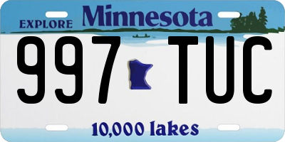 MN license plate 997TUC
