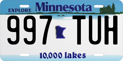 MN license plate 997TUH