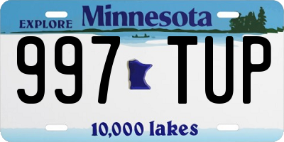 MN license plate 997TUP