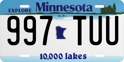 MN license plate 997TUU
