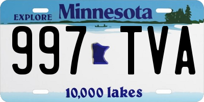 MN license plate 997TVA