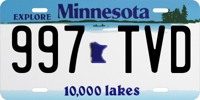 MN license plate 997TVD