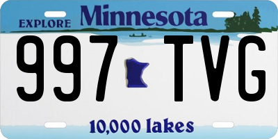 MN license plate 997TVG