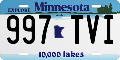 MN license plate 997TVI
