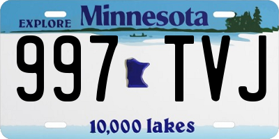 MN license plate 997TVJ