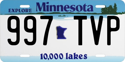 MN license plate 997TVP