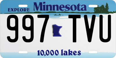 MN license plate 997TVU