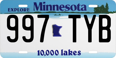 MN license plate 997TYB