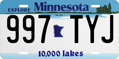 MN license plate 997TYJ