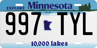 MN license plate 997TYL