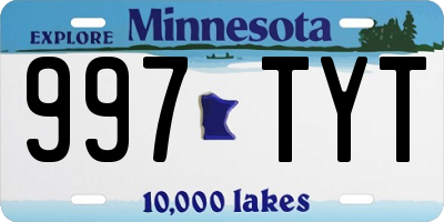 MN license plate 997TYT