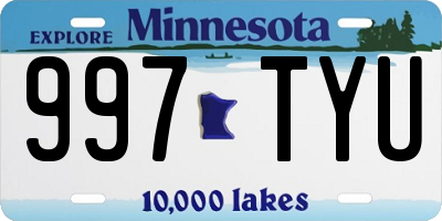MN license plate 997TYU
