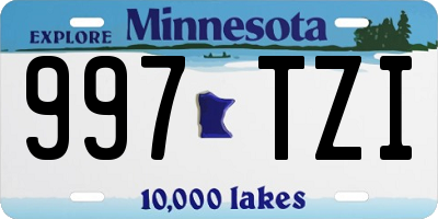 MN license plate 997TZI