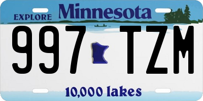 MN license plate 997TZM