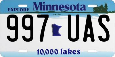 MN license plate 997UAS