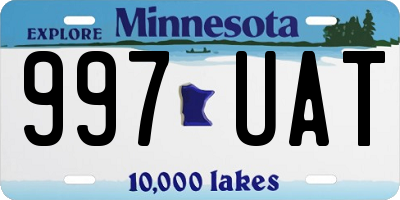 MN license plate 997UAT