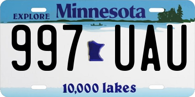 MN license plate 997UAU