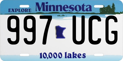 MN license plate 997UCG