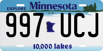 MN license plate 997UCJ