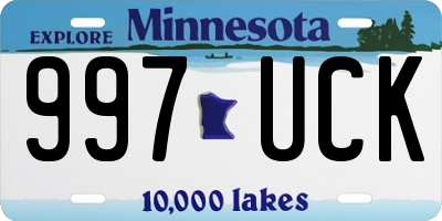 MN license plate 997UCK